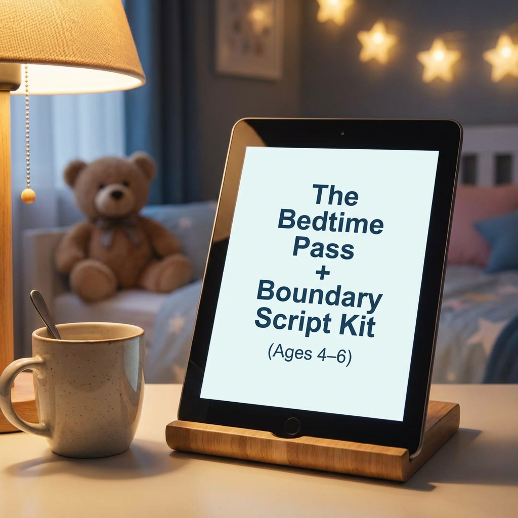 Bedtime Pass Kit (Ages 4–6) — End “One More Thing” Negotiations Tonight (Printable PDF)